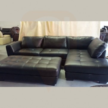 Black L Shape Sectional Back / Side Piece  / Ottoman Sectional Sofa
