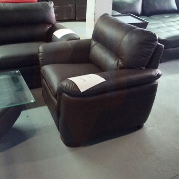 Brown Bonded Leather Single Chair