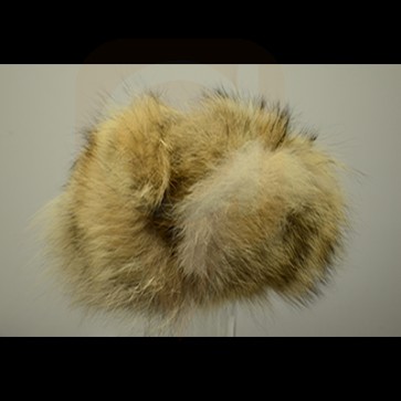 White Raccoon Fur Russian Hat
