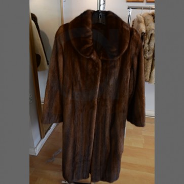 Mink Natural Colour Fur Extra Long Coat