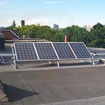Solar panel installation -  flat roof 