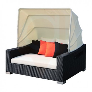 Patio Furniture Lounging - King Day Bed with Canopy