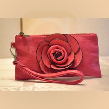Fantastic Flower – Envelope Style Pink Bag - Fashion Purses
