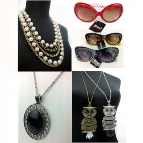 Ladies Earrings, Sun Glasses, Necklaces - Wholesale Fashion
