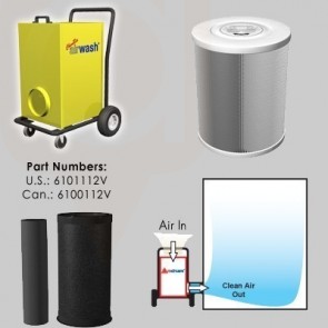 6000V Airwash Cart - Portable Air Filtration System