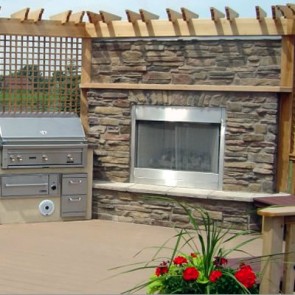 Outdoor Kitchen Fireplace